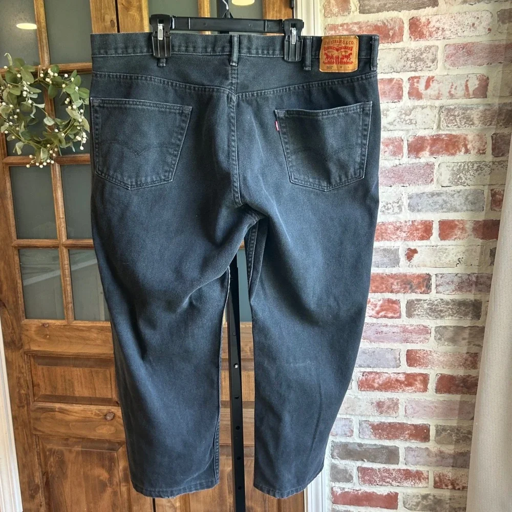 Levi's 550 Relaxed Fit Tapered Leg Jeans Mens 46x30 Black Denim Classic Baggy